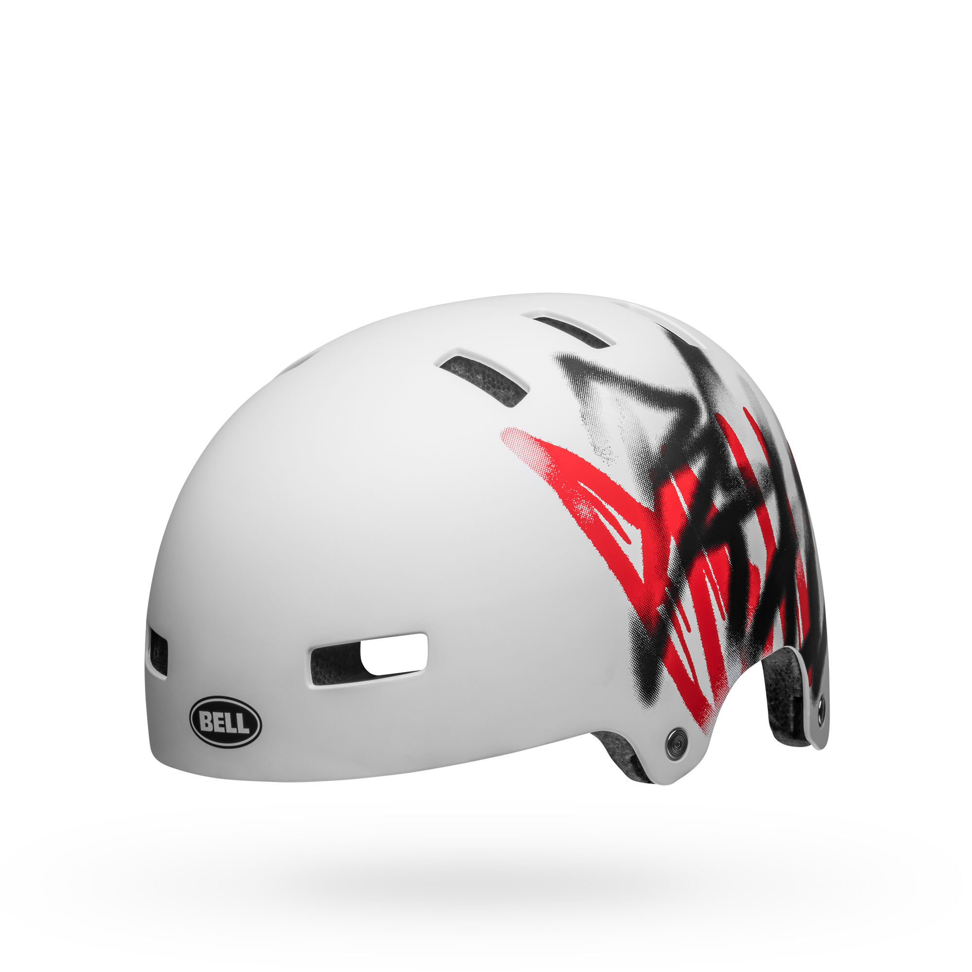 Bell Local Helmet Large Matte White Scribble