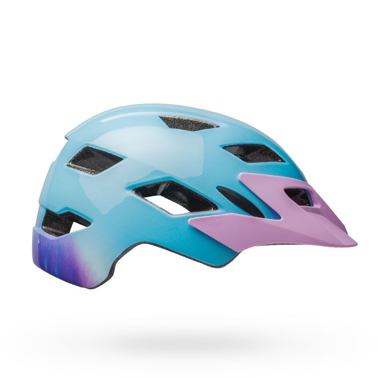 girls purple bike helmet