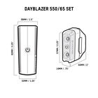 Dayblazer 550 Front + Dayblazer 65 Rear Light Set