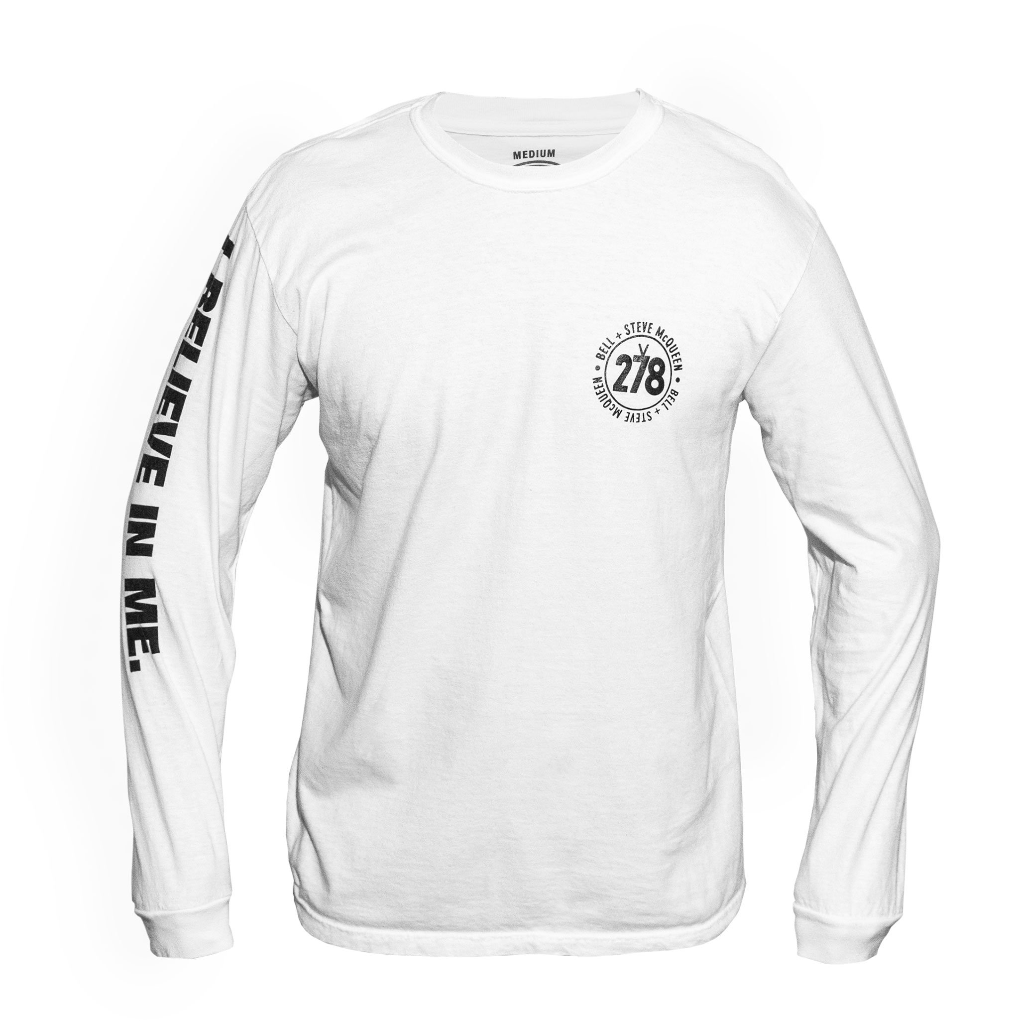 Steve McQueen Believe Long Sleeve T Shirt Bell Helmets