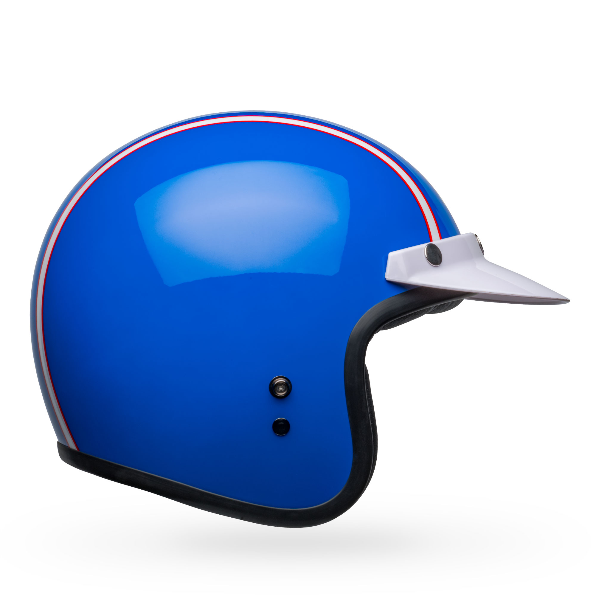 DOT Blue Metal Flake 3/4 Open Face Motorcycle Helmet