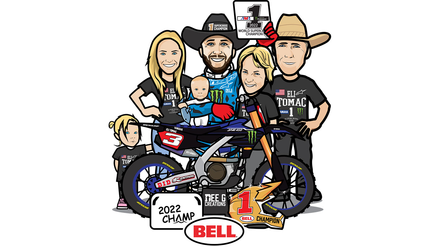 illustration of Eli Tomac's family