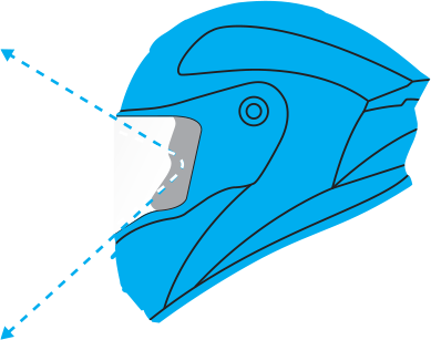 The Panovision™ viewport on the new Bell Star helmet increases the vertical field of view over traditional helmets